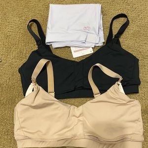 2 XXL Ollie Gray Nursing Bras Black Nude GUC